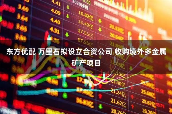 东方优配 万里石拟设立合资公司 收购境外多金属矿产项目