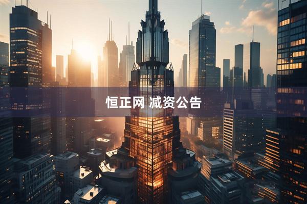 恒正网 减资公告